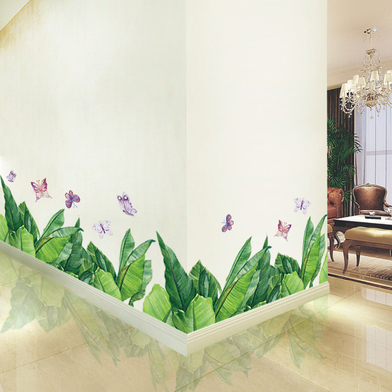 踢脚线墙贴画装饰墙壁壁纸自粘房间贴纸幼儿园墙贴