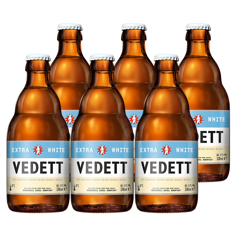 啤酒白熊比利时原装进口精酿小麦白啤酒整箱330ml6瓶装啤酒