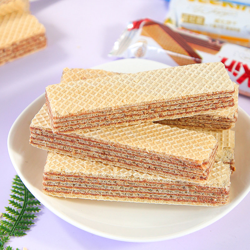 好吃点威化饼干巧克力榛子味散装小包装办公室零食威化饼干