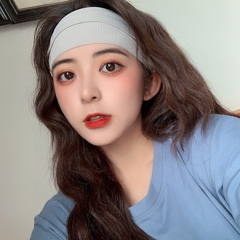 欧阳娜娜薄款健身跑步箍吸头发酷街夏季发带女运动发饰