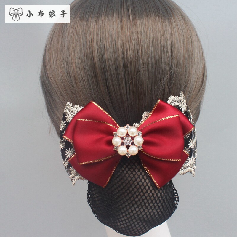 高档护士头花女发网职业空乘发饰品专用盘发网兜发饰