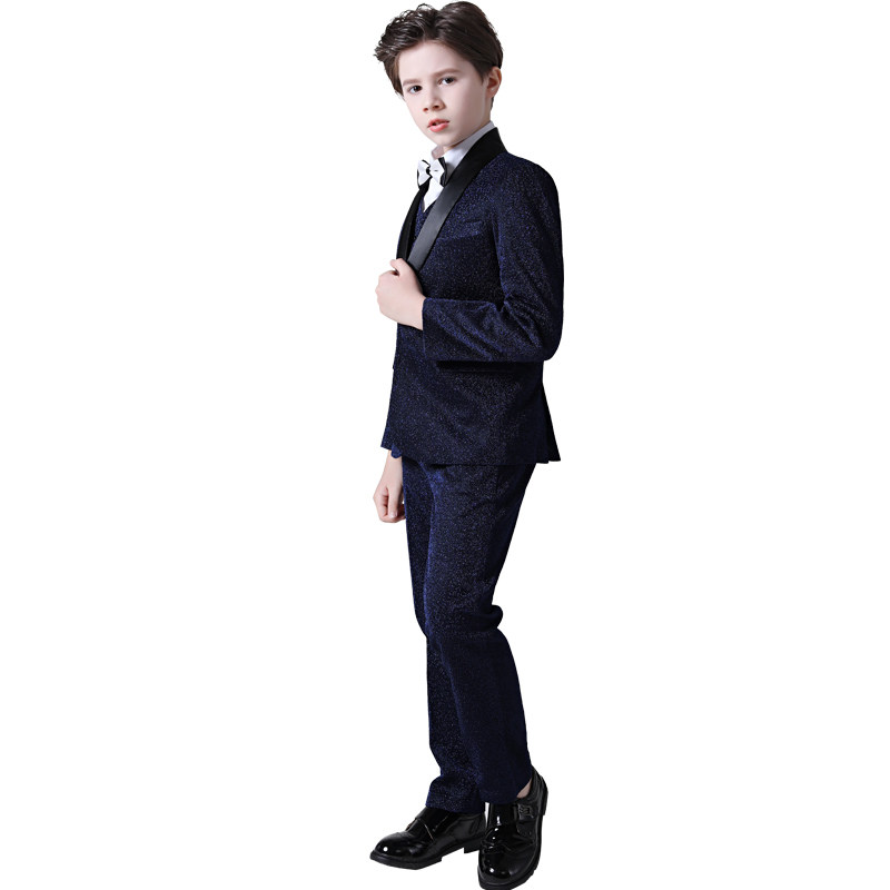 儿童西装英伦风钢琴演出服小男孩王子正装2020新款走秀男童礼服秋