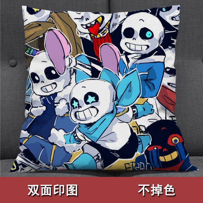 undertale传说之下抱枕周边sans靠垫沙发坐垫chara靠垫