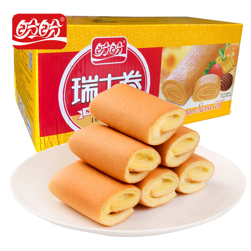 盼盼瑞士面包2000g草莓夹心小蛋糕香橙西式糕点传统西式糕点