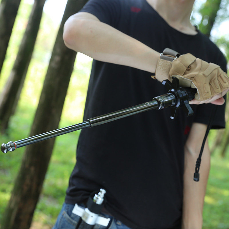 荒野求生挡刀款甩棍甩鞭车载自卫防身武器甩棒打架多功能组合工具