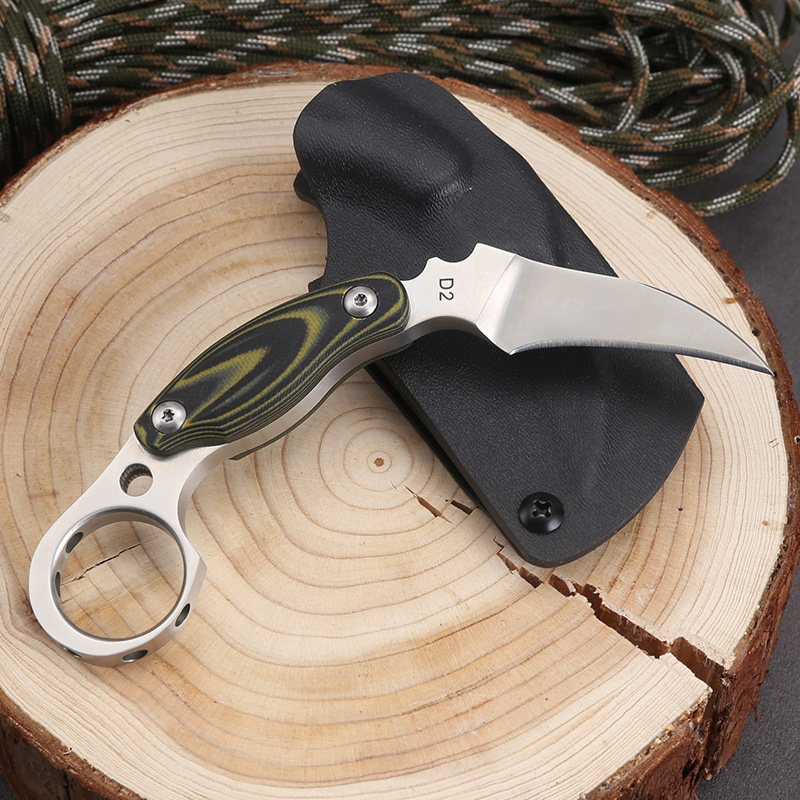 防身弯刀特战鹰爪小鹰虎爪刀硬度开刃高硬度直刀其他户外刀具