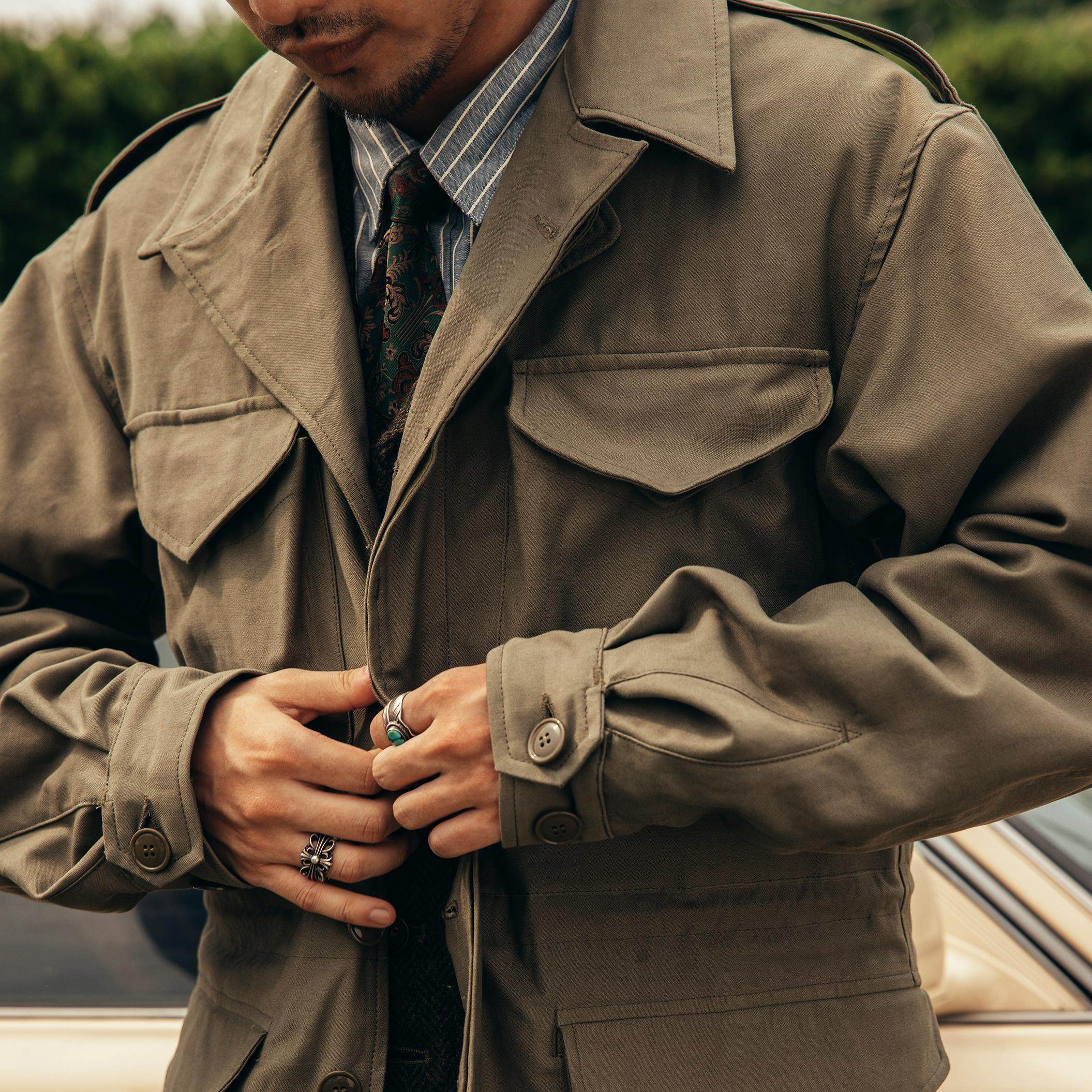 红风m43外套防风野战风衣美军二战经典复古夹克