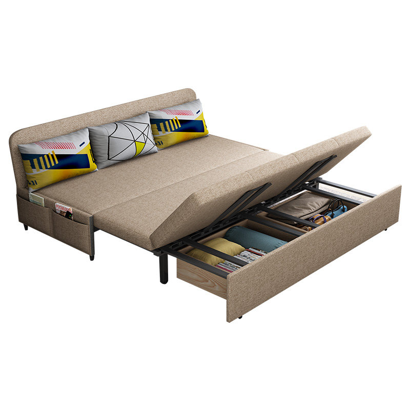 推拉沙发床可折叠两用双人小户型客厅省空间多功能现代布艺1.5米