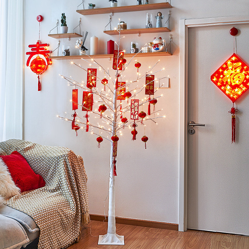 新年装饰过年网红led卧室房间布置家用树灯装饰灯