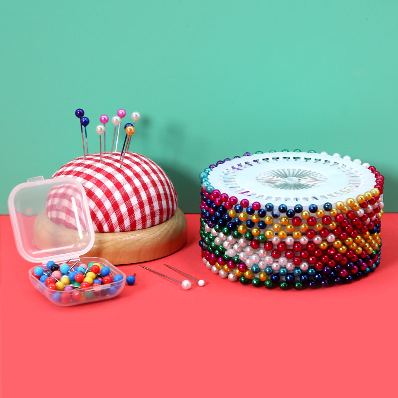 大头针彩色固定diy手工珍珠裁缝工具大号服装针