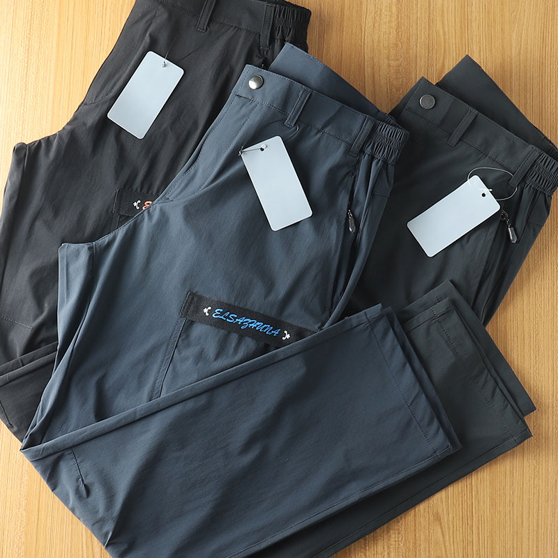 轻薄户外功能 四面弹力 立体剪裁 外贸尾单剪标男士运动休闲裤