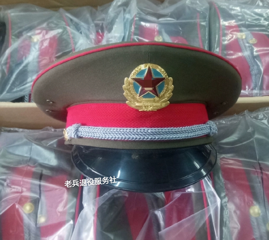 库存老款87路绿色凡立丁笑大檐帽 87大檐帽 老式大盖帽 收藏帽