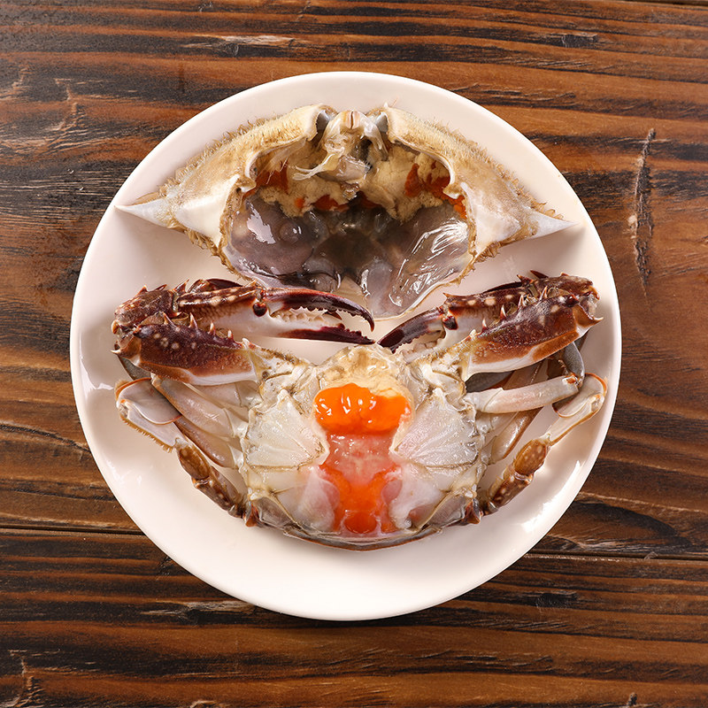 舟山飞蟹醉蟹梭子蟹醉膏蟹酱蟹罐头醉蟹即食蟹酱呛蟹1200g