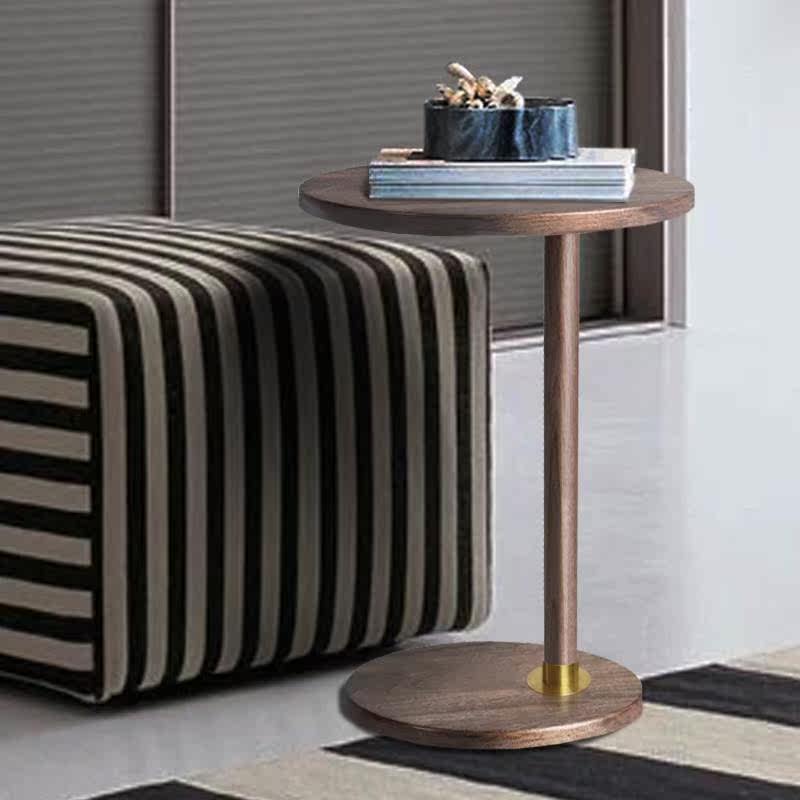 温新情中式木型小边圆桌实茶几沙简发桌飘桌边桌窗约床边几小c桌