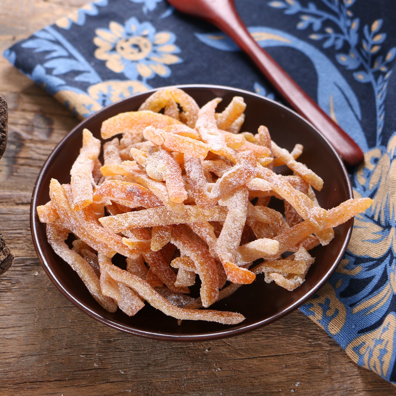 零食正宗蜜饯陈皮九制即食果脯罐装盐津桔子陈皮