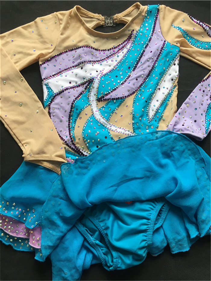 花样滑冰艺术体操表演训练套装溜冰比赛服韵律操服滑冰服