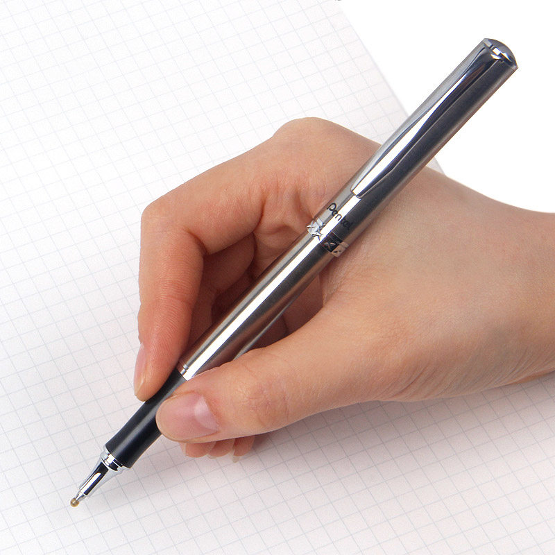 日本pentel派通k600中性笔金属笔杆宝珠笔拔帽式中性笔