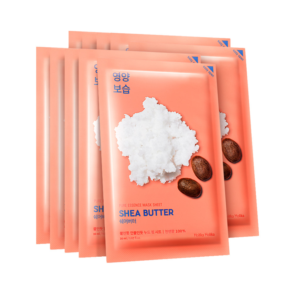 国内现货holika丽客乳木果面膜10片多效补水保湿贴片面膜