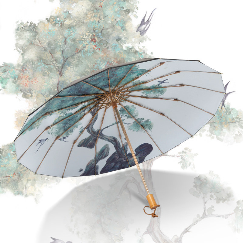 创意古风雨伞女学生男士晴雨两用加大铝合金太阳伞伞