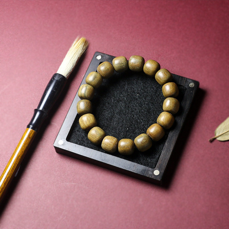 绿檀佛珠桶珠手手链念珠手串清香男女女款手链