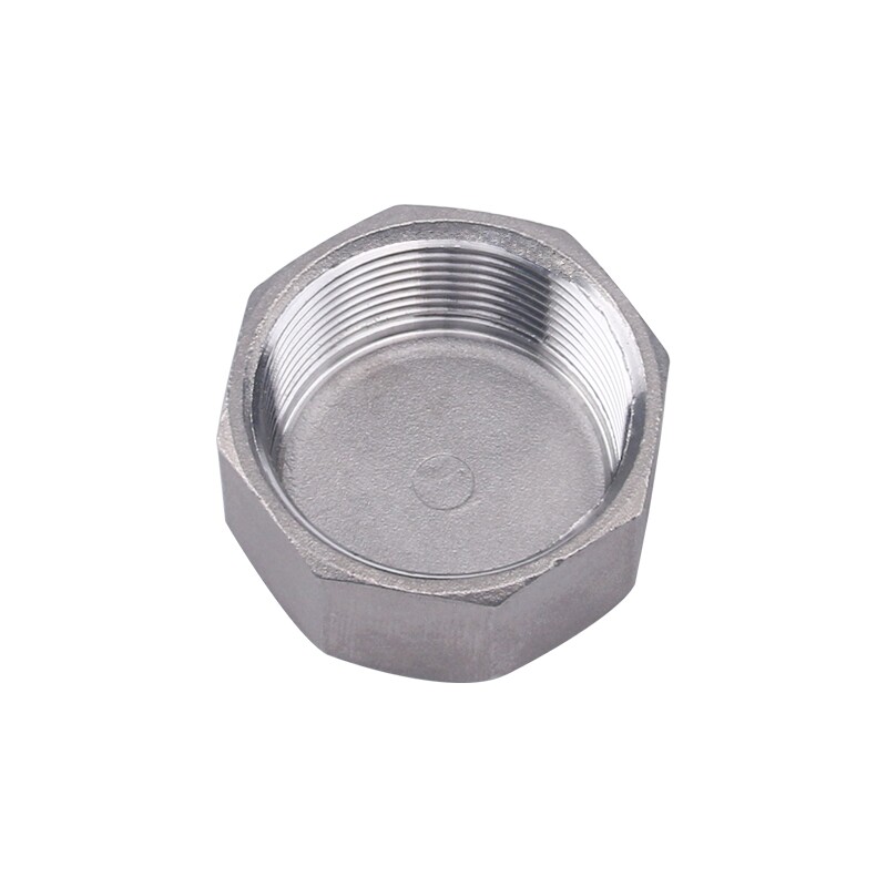 304不锈钢六角内丝堵头封头水管塞头六角内牙管帽丝堵4分6分15/20