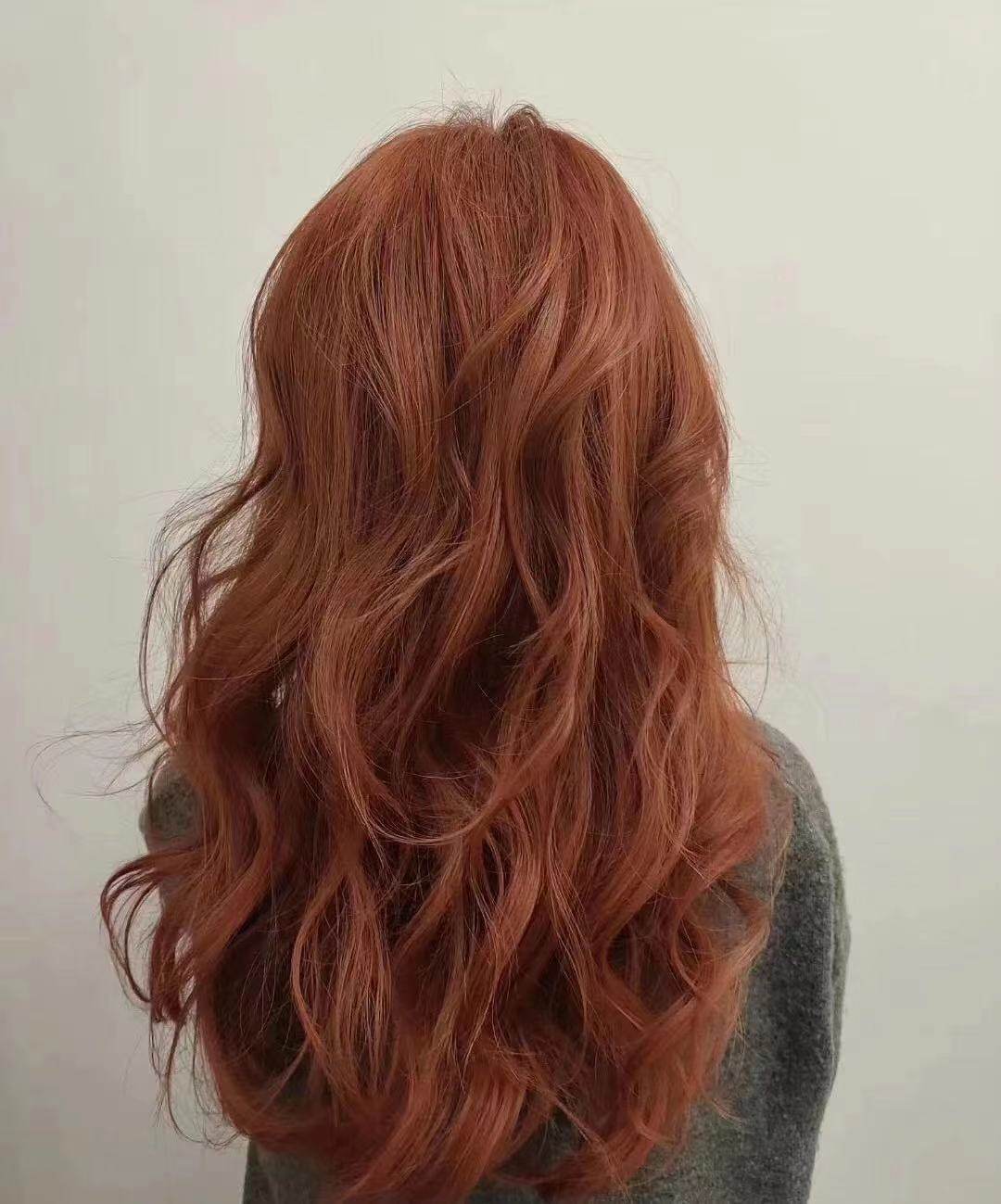 染发剂脏橘色染发流行色不需要褪色自己在家头发彩染