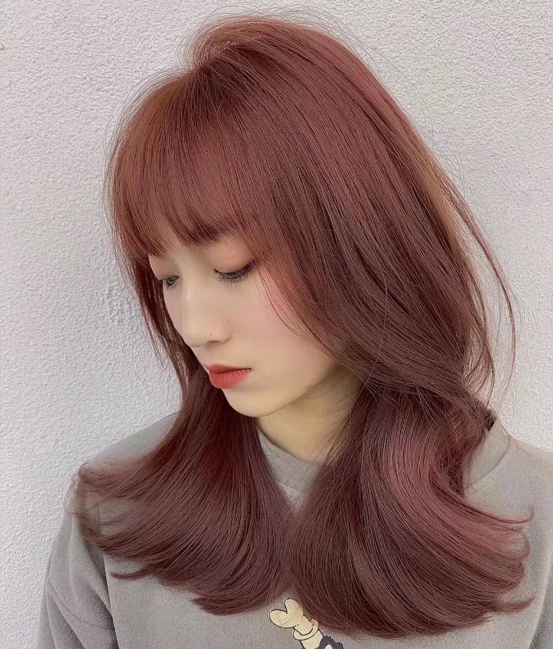 焦糖棕色染发剂染发网红流行色自己在家染发膏