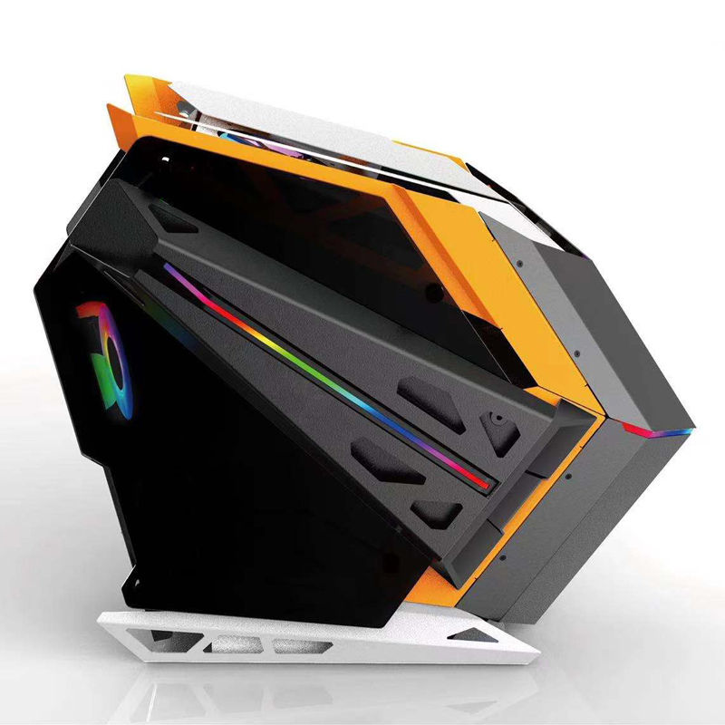 机箱玩嘉灵魂战舰高端异形游戏水冷玻璃电竞机箱