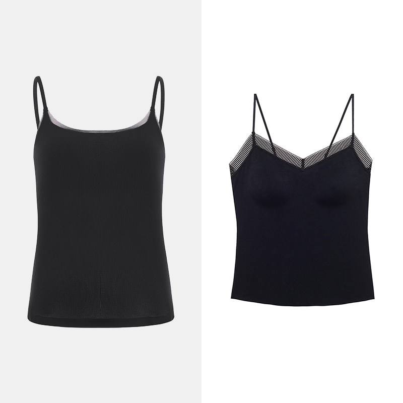 背心曼妮芬棉质生内搭蕾丝丝带免穿文胸莫代尔吊带