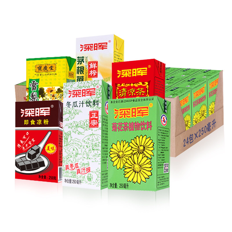 深晖柠檬凉粉凉茶菊花箱包冬瓜24盒茶饮料