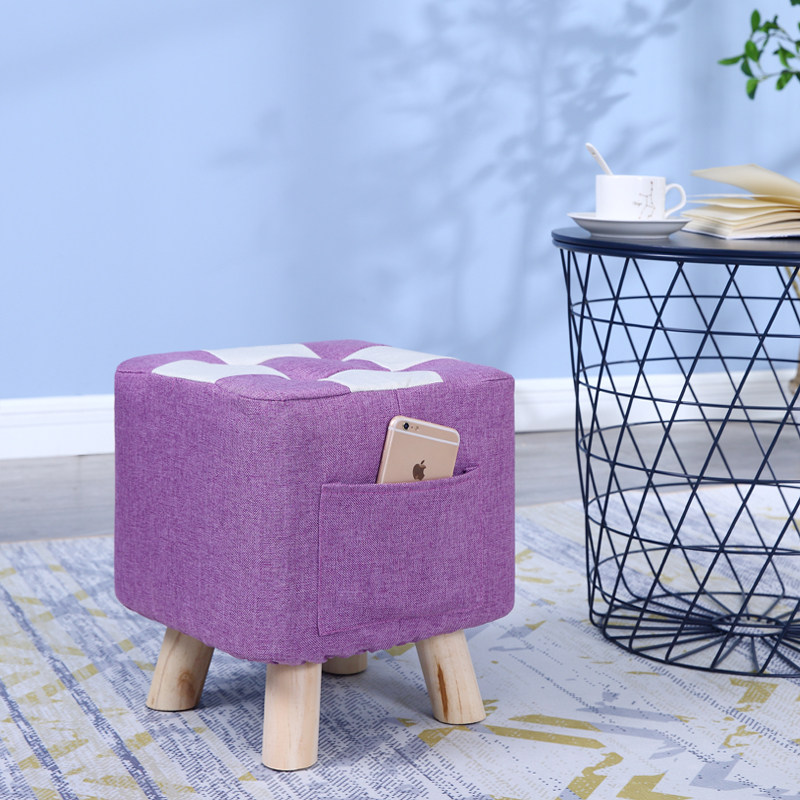 布艺凳子家用客厅沙发茶几凳换鞋凳网红坐墩矮凳