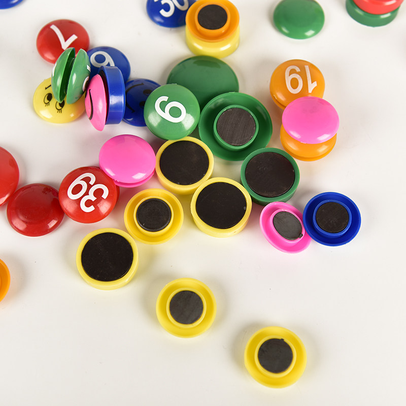 磁铁数字圆形力可上的黑板用具教学爱办公磁扣磁性贴