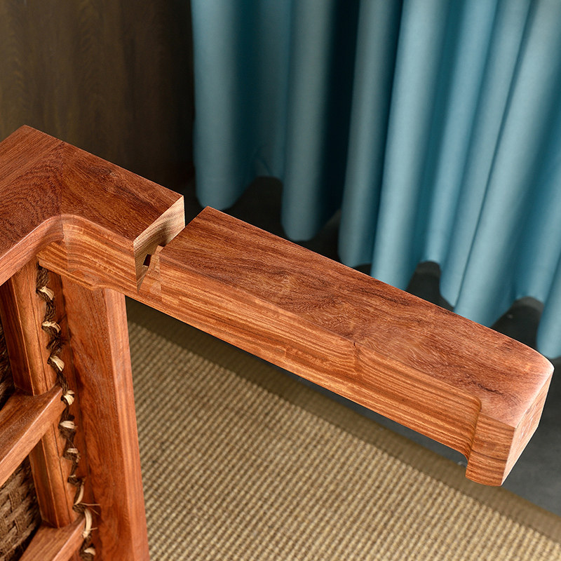 艺盟百胜大果紫檀中式坐榻折叠禅意缅花软屉卧榻罗汉床