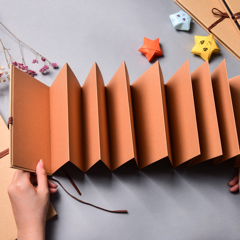 手工diy折叠相册复古空白风琴本同学录情侣宝宝成长毕业手工成长影集