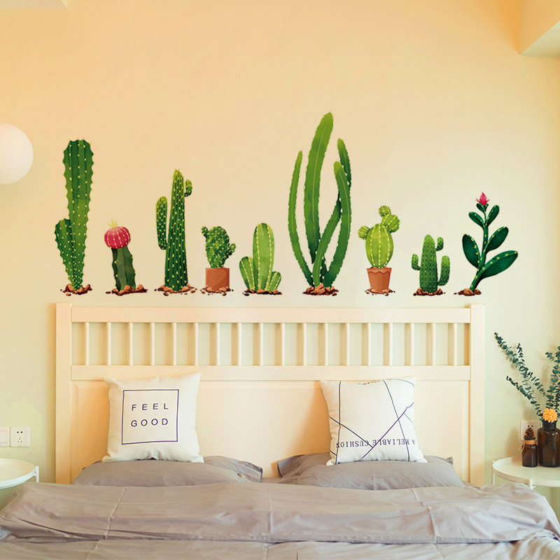 网红少女床头墙贴装饰画宿舍卧室房间温馨可爱墙贴