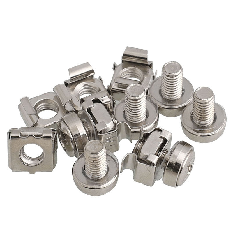 机柜螺丝镀镍卡扣螺母皇冠螺丝钉网络图腾交换机螺钉