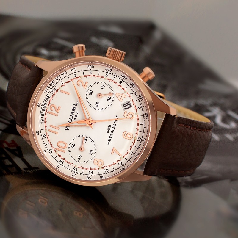 williaml.1985潮流手表男十大情侣礼物防水夜光轻奢复古石英男表