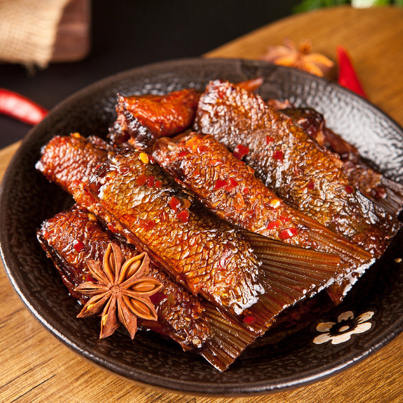 湖南特产洞庭湖鱼尾尾巴鱼干鱼块零食小吃吃香即食鱼零食