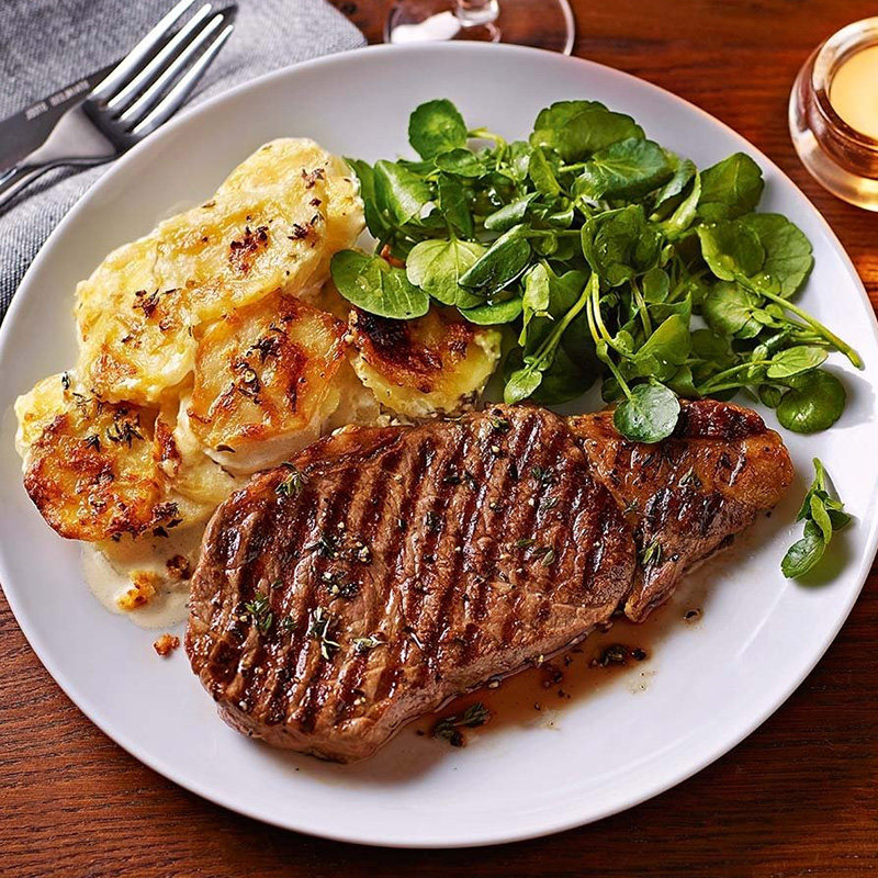 精道美国进口谷饲prime级西冷原切牛排非腌制厚切牛扒1200g6片装