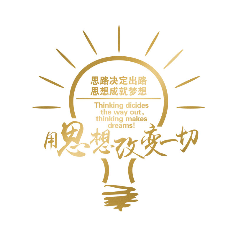 思想改变一切教室公司办公室装饰图书馆书房学习墙贴
