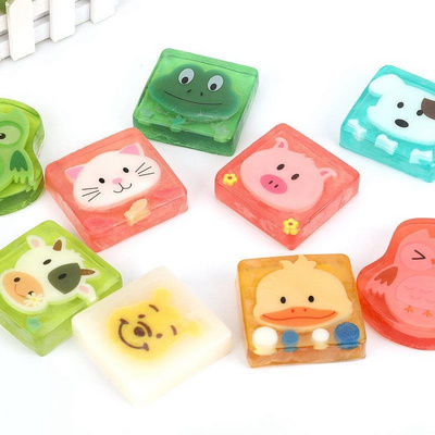 儿童卡通香皂透明婴儿洗手洁面沐浴水果手工百变造型香皂