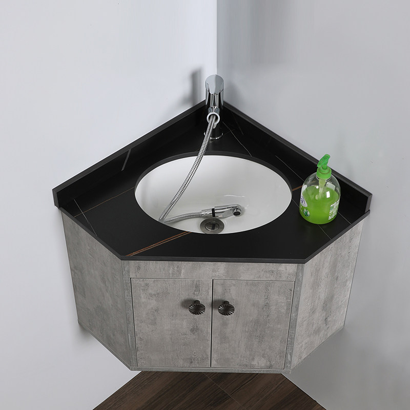 陶瓷台下盆岩台面洗手盆柜组组合卫生间阳台挂墙浴室柜