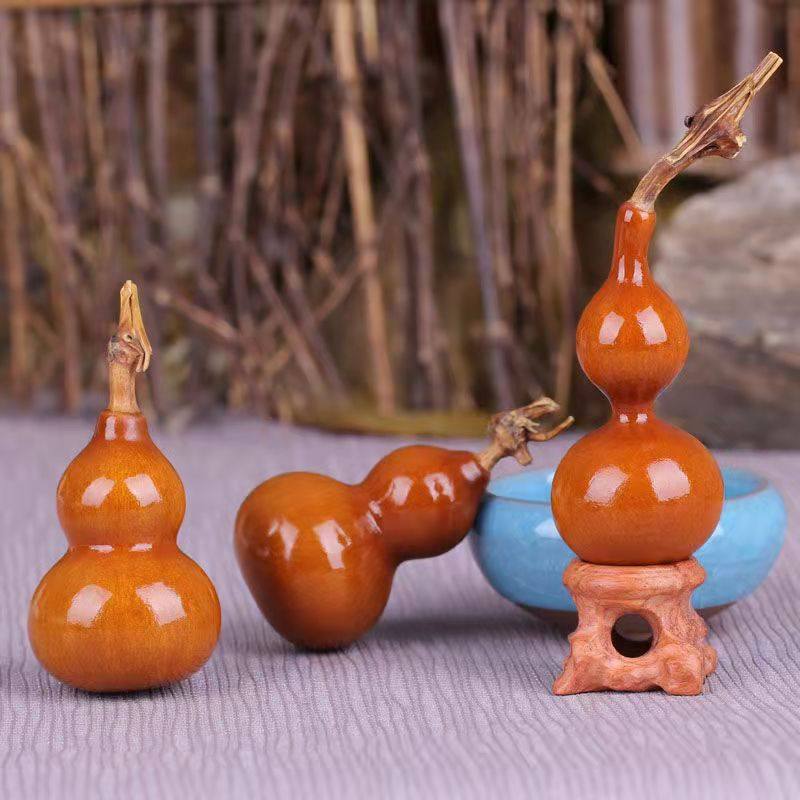 精选天然手捻葫芦龙头文玩盘玩包浆手把件高葫芦