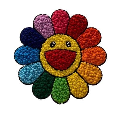 太阳花少女小红向日葵毛绒走心拼图毛球画快手包快手diy