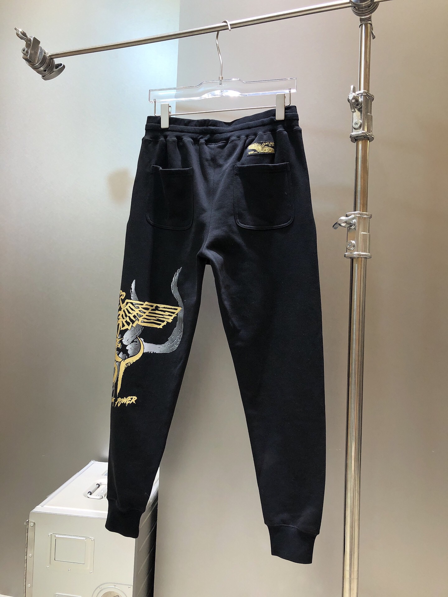 夏季潮牌新款boy裤子牛头金鹰印花花时尚翅膀休闲裤