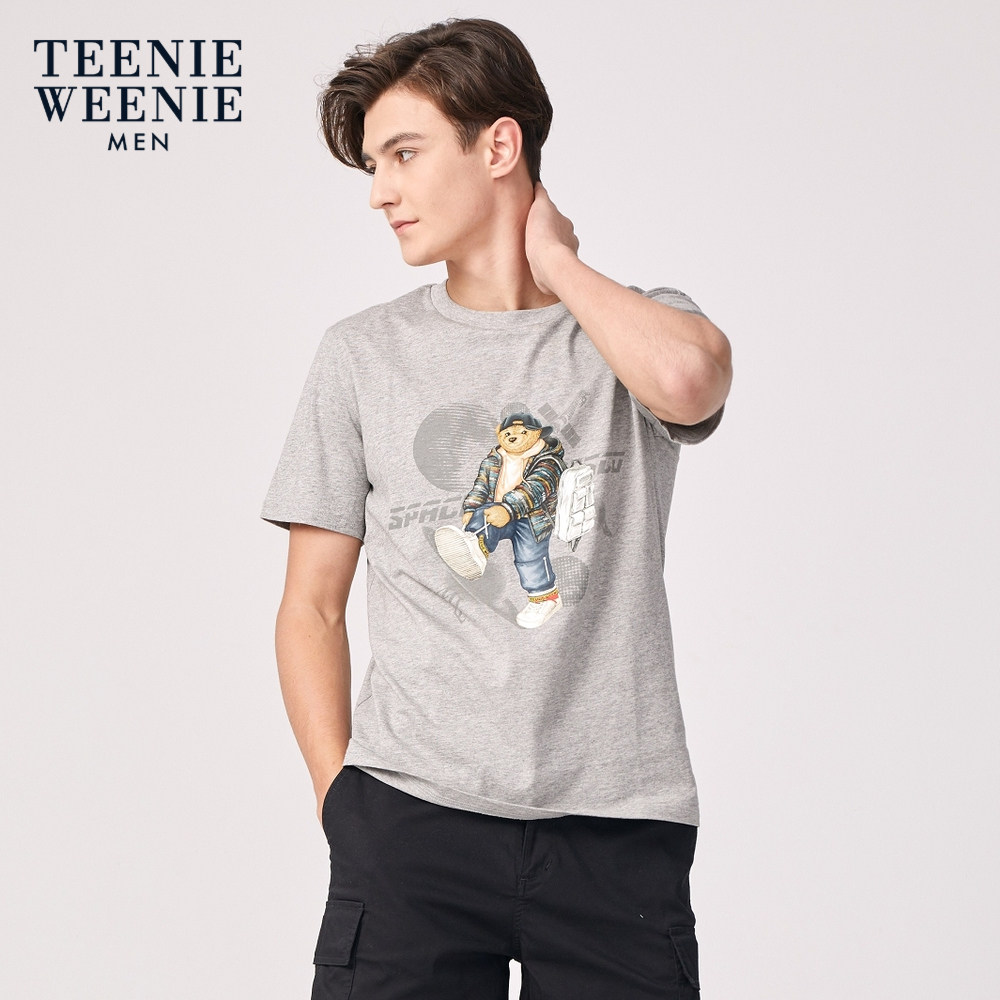 teenieweenie小熊男装2020夏季时尚趣味印花短袖t恤