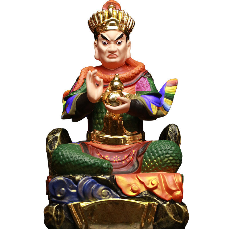 善缘堂蛇蟒像树脂佛像手工彩绘极彩金家居客厅摆件