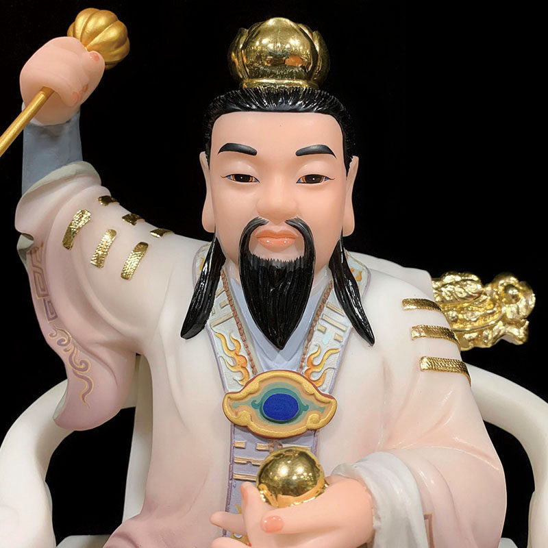 雷公雷神雷祖汉白玉道教九天应元雷声普化天尊摆件