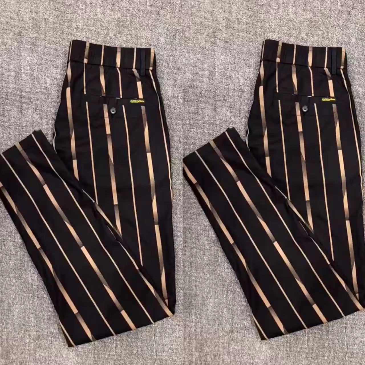 5888男士春季休闲裤精神小伙人气微弹帅气潮流百搭条纹简约商务裤