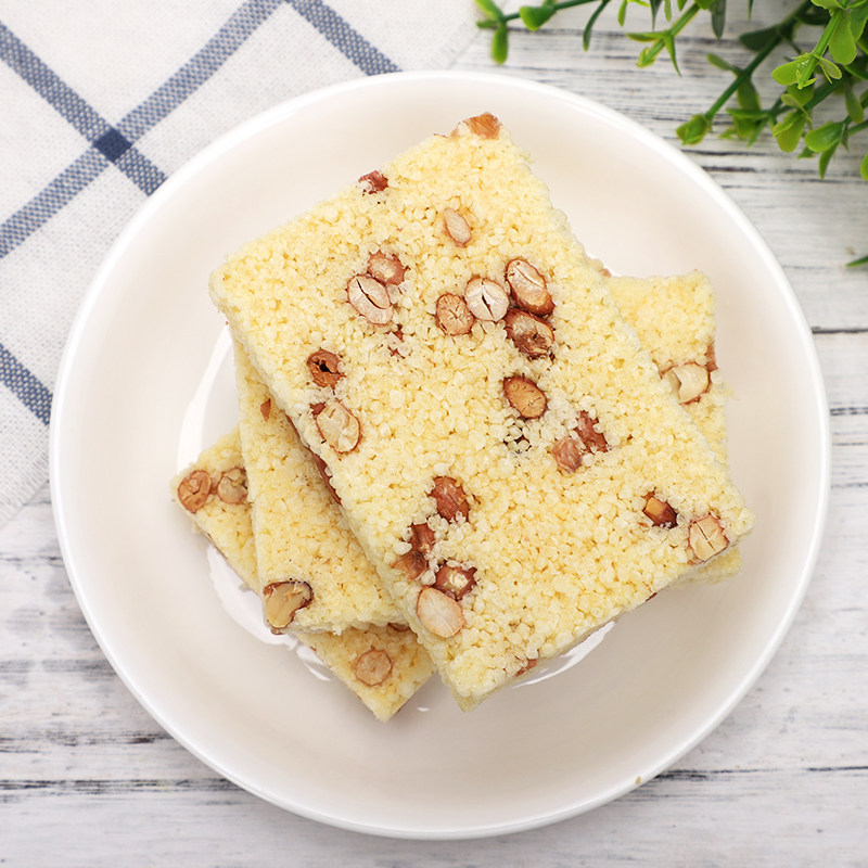 客家江西特产花生小米酥米花糖手工传统糕点点心休闲零食食品500g